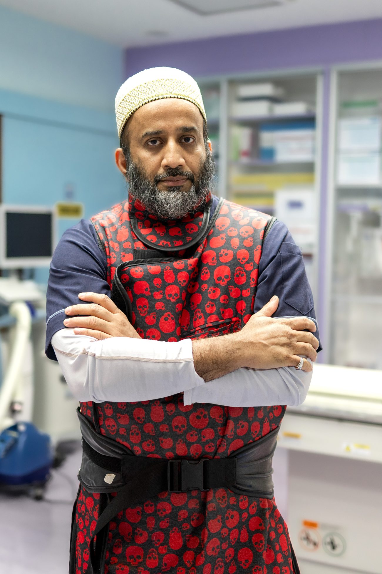 Assoc. Prof. Dr. Onn Akbar Ali in the cardiac catheterisation lab